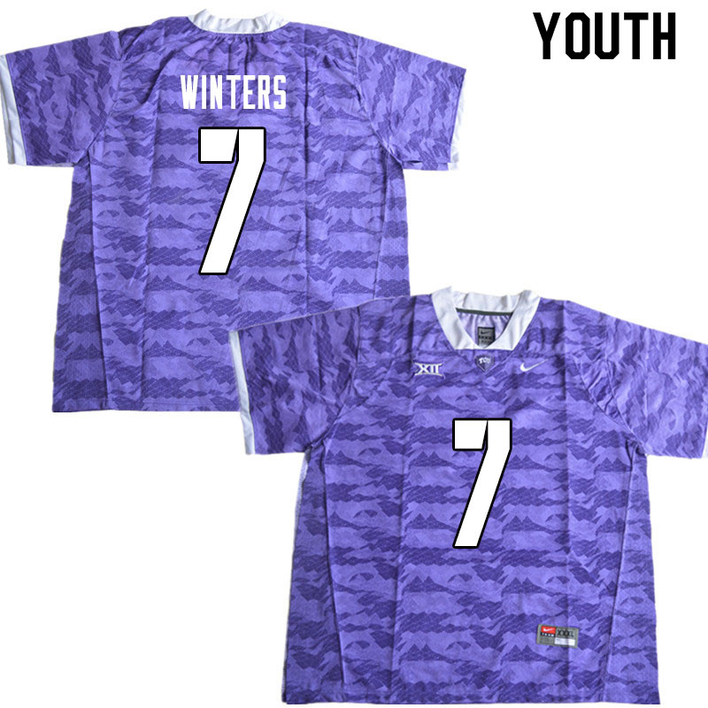 Youth #7 Dee Winters TCU Horned Frogs College Football Jerseys Sale-Limited Purple - Click Image to Close